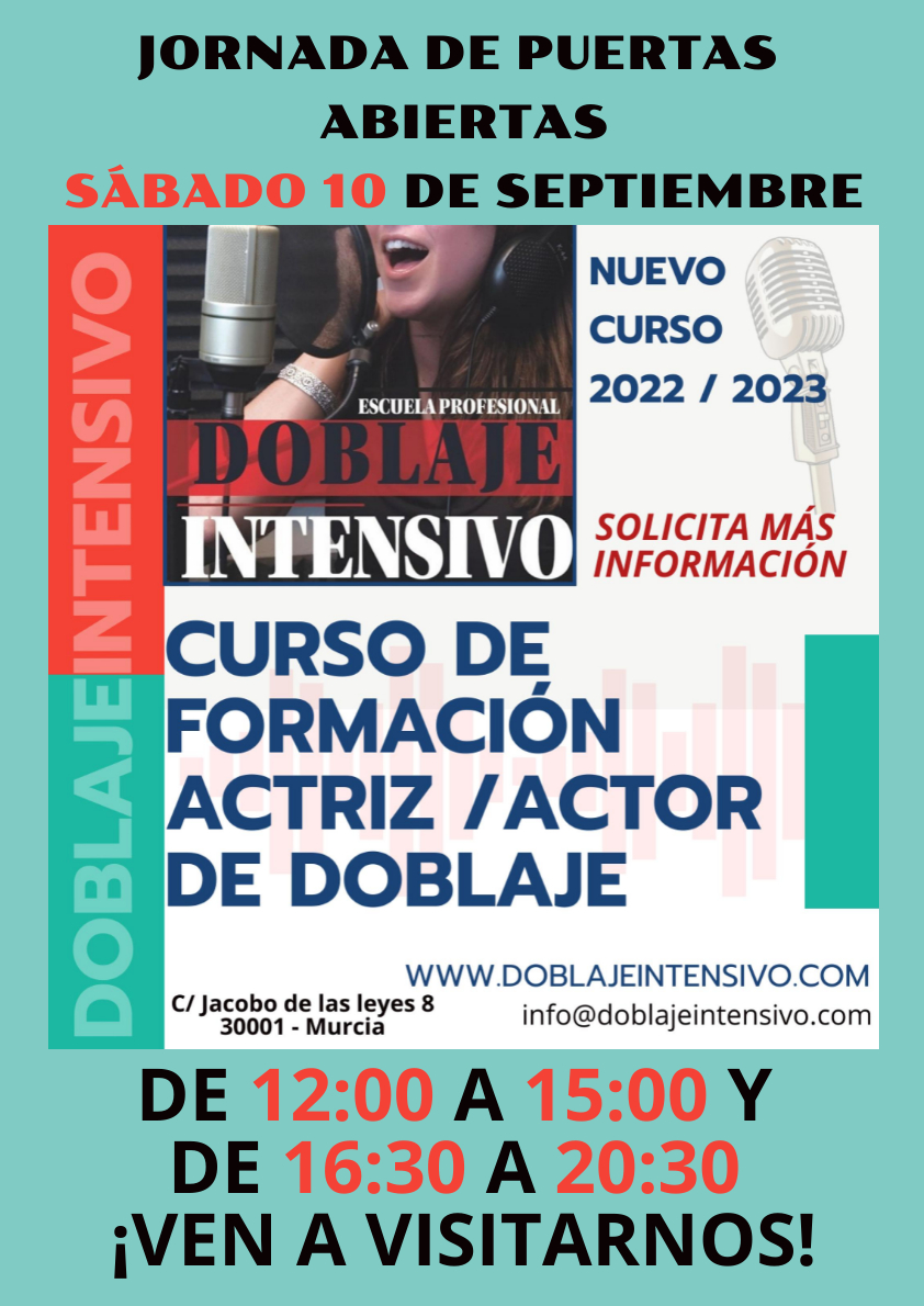 Curso actriz / actor de doblaje 2022-23